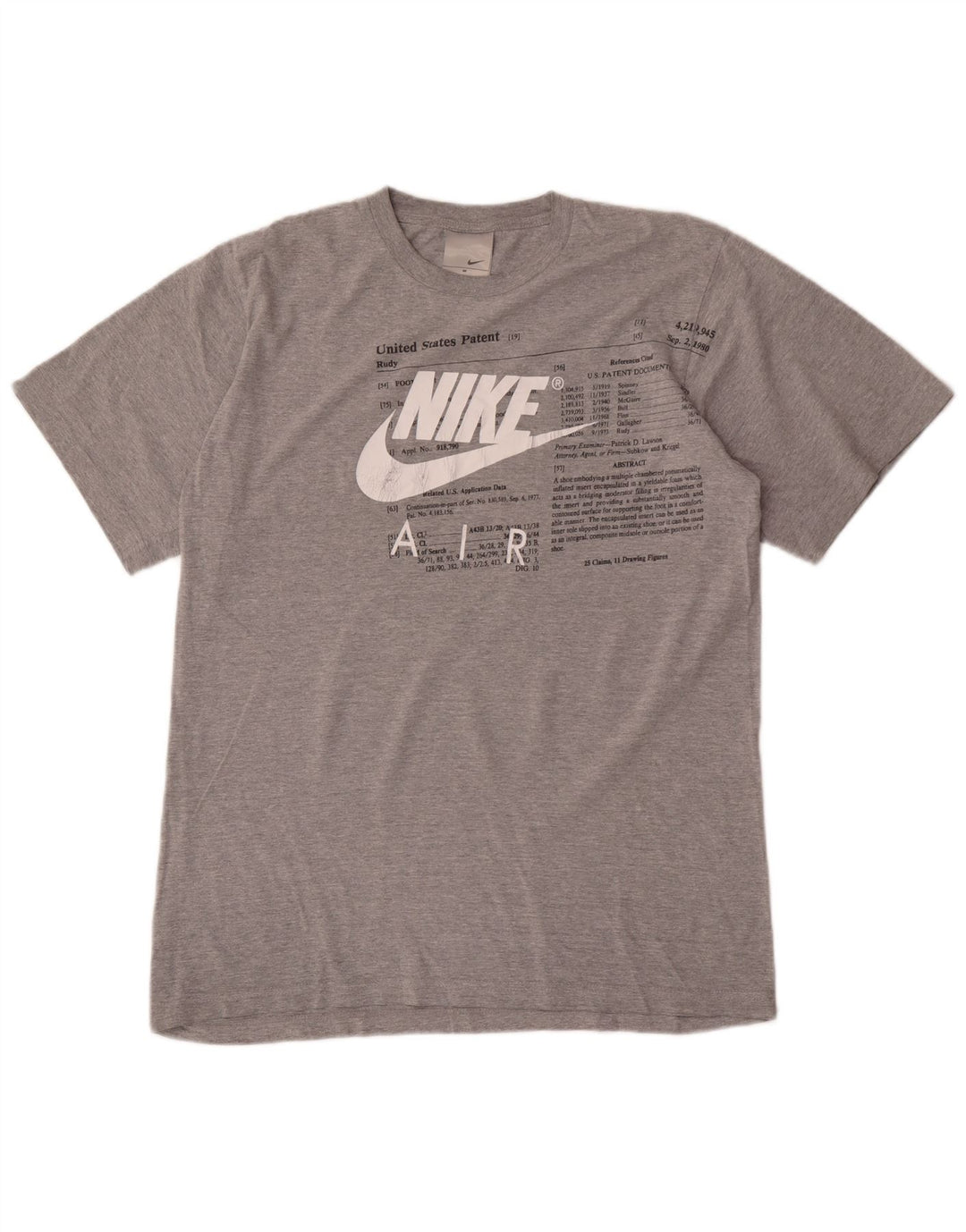Ανδρικό γραφικό μπλουζάκι Nike τοπ UK 39/41 μεσαίο γκρι βαμβακερό