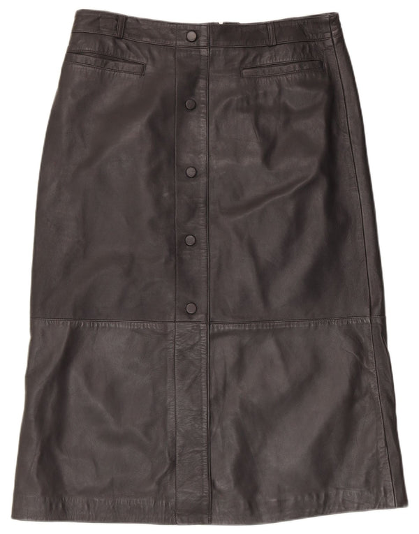 Γυναικεία δερμάτινη φούστα MINT VELVET UK 14 Large W34 Μαύρο δέρμα