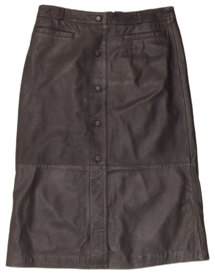 Γυναικεία δερμάτινη φούστα MINT VELVET UK 14 Large W34 Μαύρο δέρμα