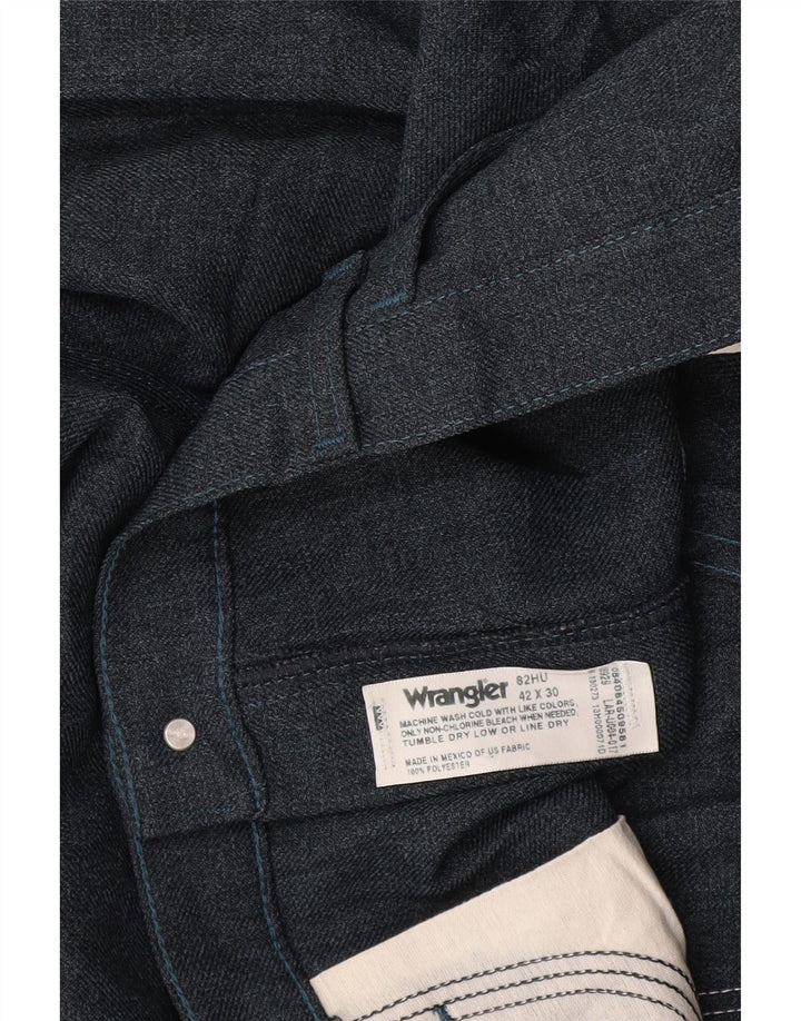 Ανδρικό ίσιο παντελόνι Wrangler W42 L30 Navy Blue Polyester