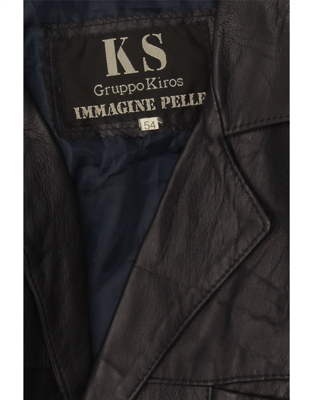 Kiros Ανδρικό Δερμάτινο Μπουφάν IT 54 2XL Navy Blue