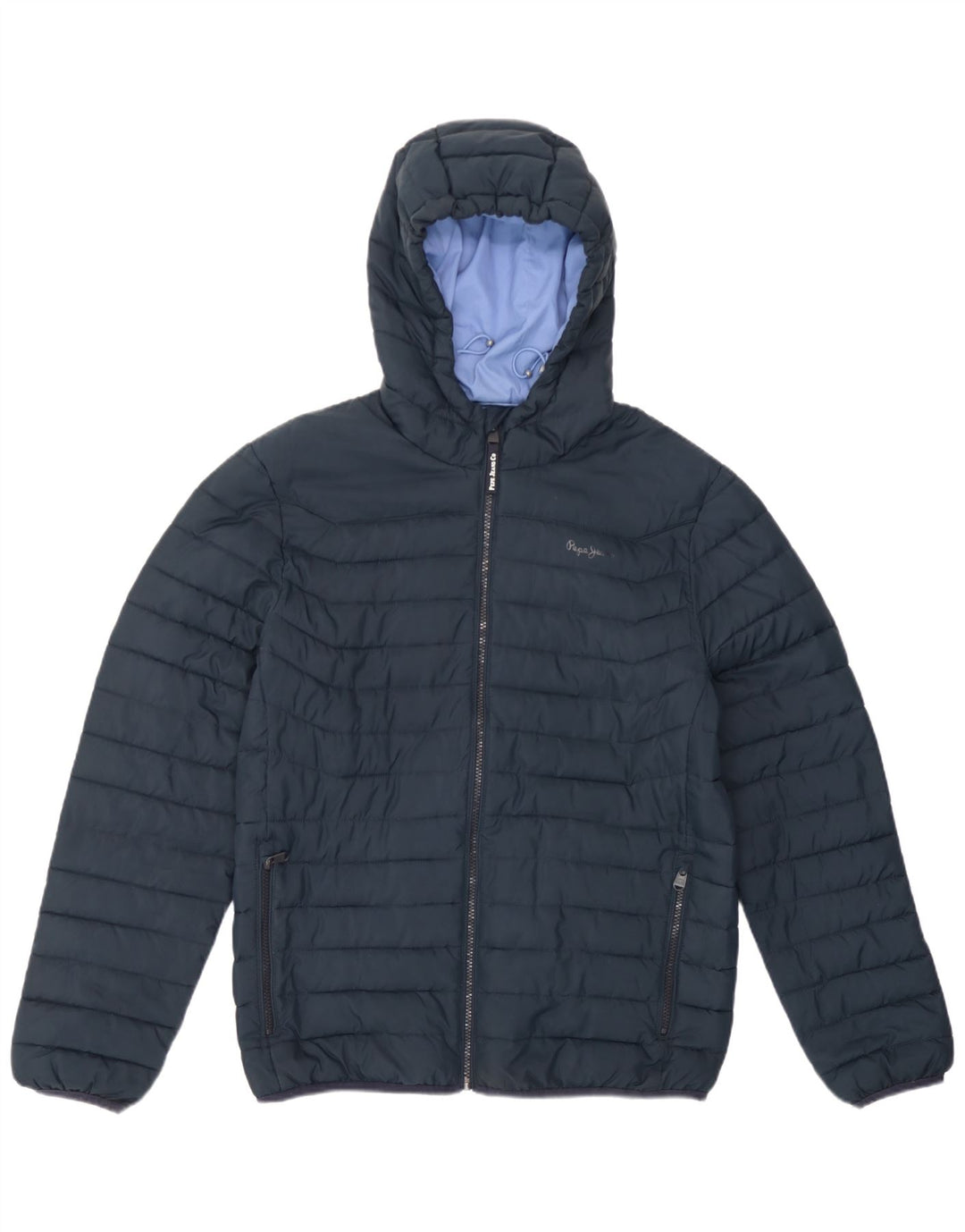 Ανδρικό μπουφάν PEPE Jeans με κουκούλα UK 38 Medium Navy Blue Polyester
