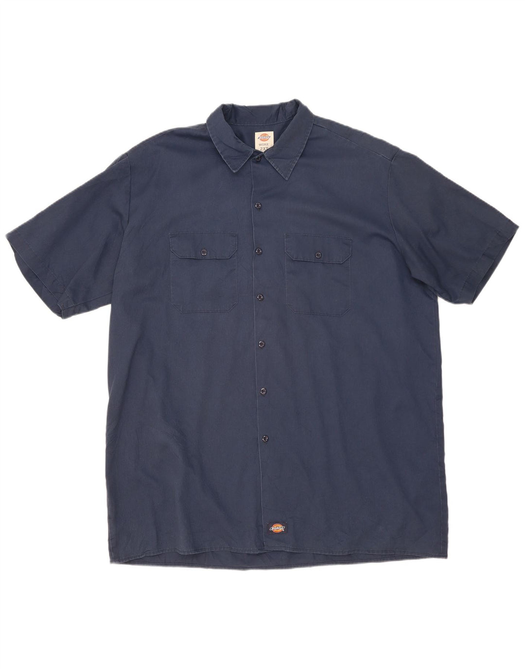 DICKIES Ανδρικό ψηλό κοντομάνικο πουκάμισο 2XL Navy Blue Polyester