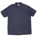 DICKIES Ανδρικό ψηλό κοντομάνικο πουκάμισο 2XL Navy Blue Polyester