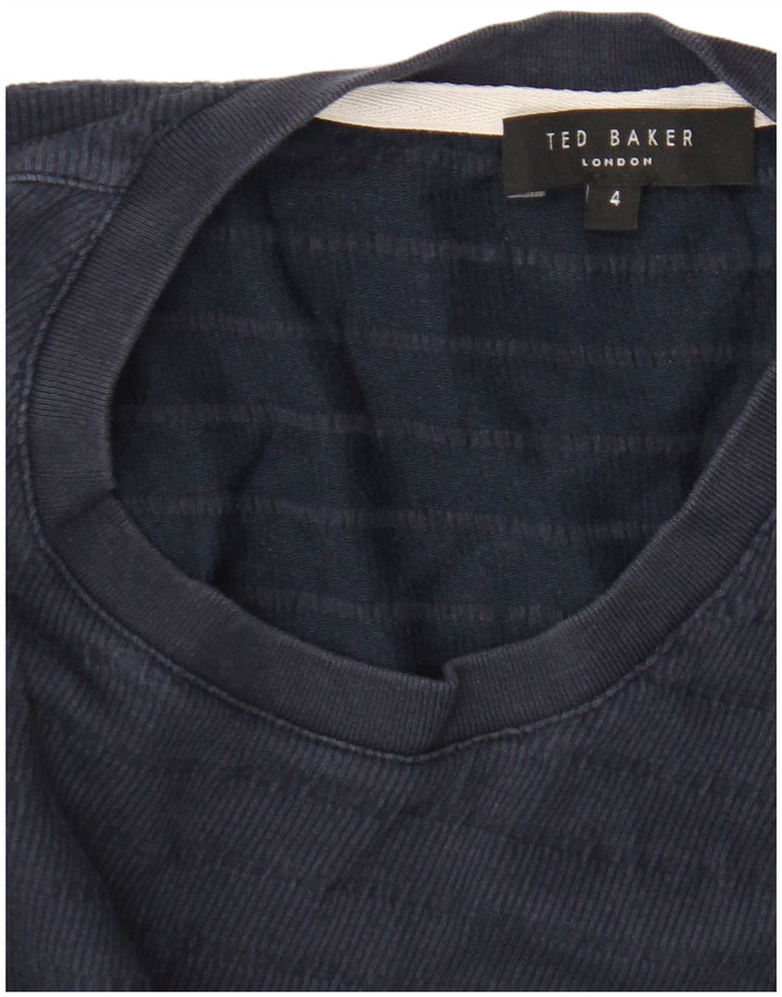 Ανδρικό T-Shirt Ted Baker Top Size 4 Large Navy Blue από βαμβάκι