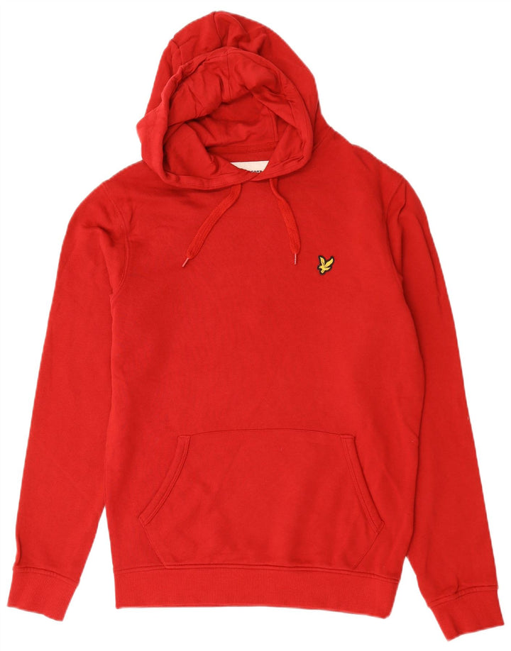 Lyle & Scott Ανδρικό φούτερ με κουκούλα, μικρό κόκκινο βαμβακερό