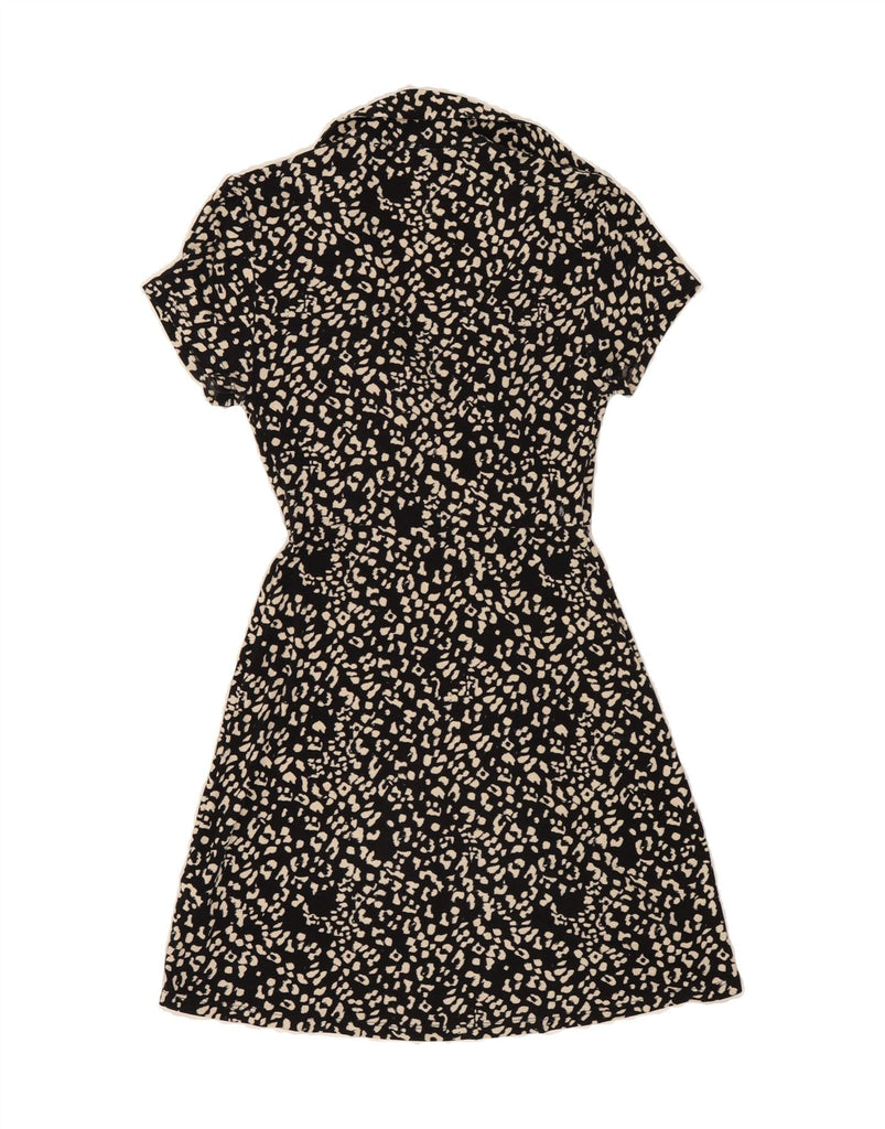 FREE PEOPLE Womens A-Line Dress UK 4 XS Black Animal Print Viscose Vintage Free People and Second-Hand Free People from Messina Hembry 