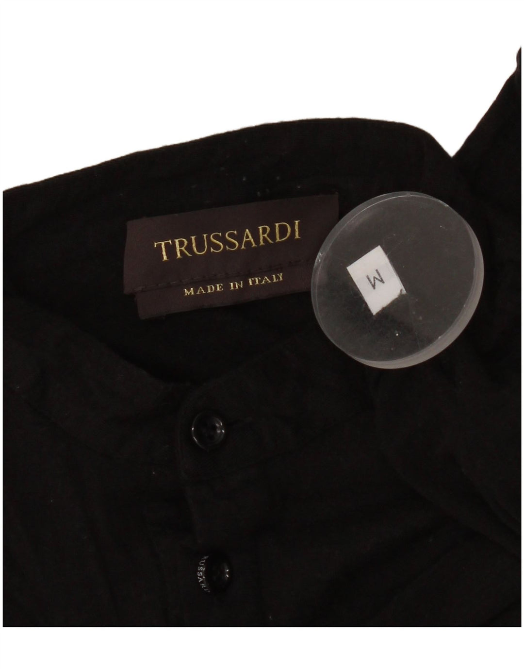 Γυναικείο γραφικό πόλο μπλουζάκι Trussardi UK 14 Medium μαύρο