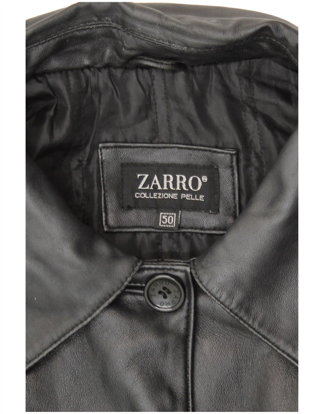 Zarro Γυναικείο Δερμάτινο Παλτό IT 50 XL Μαύρο Δερμάτινο