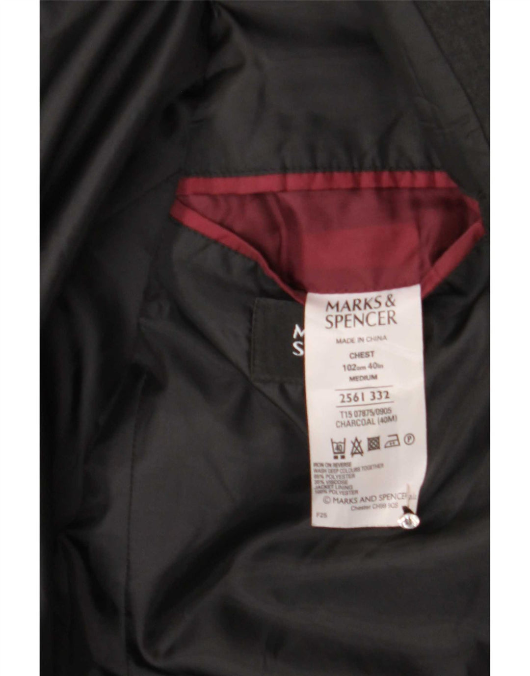 Marks & Spencer Ανδρικό μπουφάν blazer UK 40 μεσαίου μαύρου πολυεστέρα