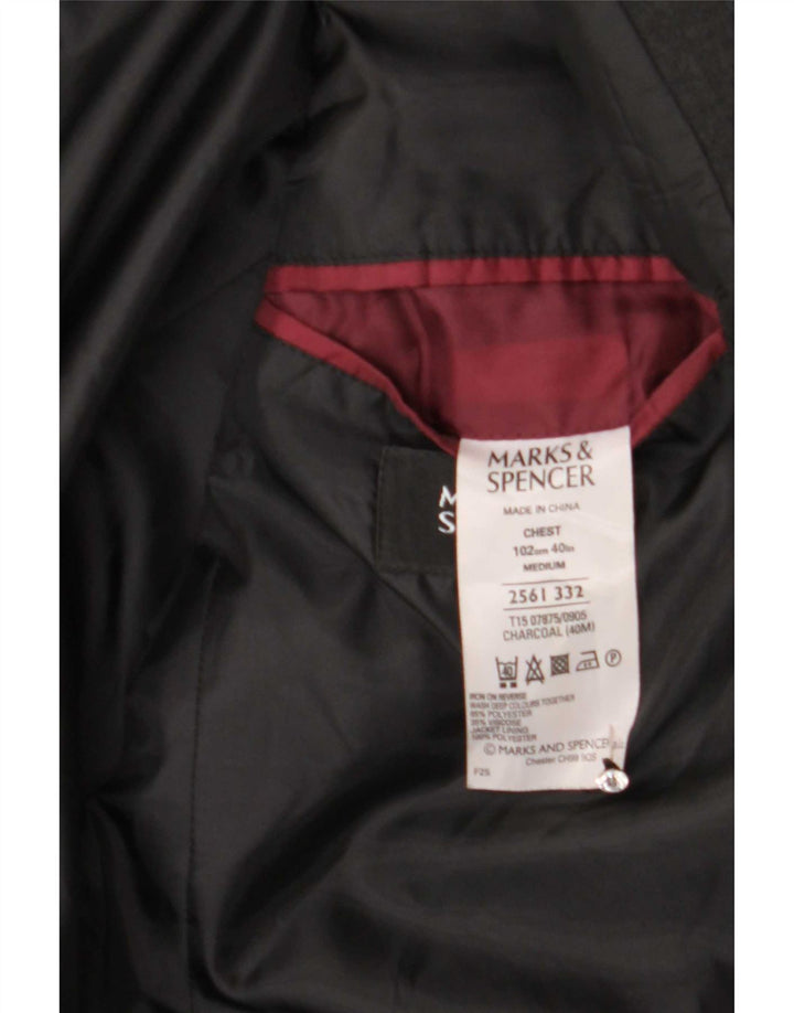 Marks & Spencer Ανδρικό μπουφάν blazer UK 40 μεσαίου μαύρου πολυεστέρα