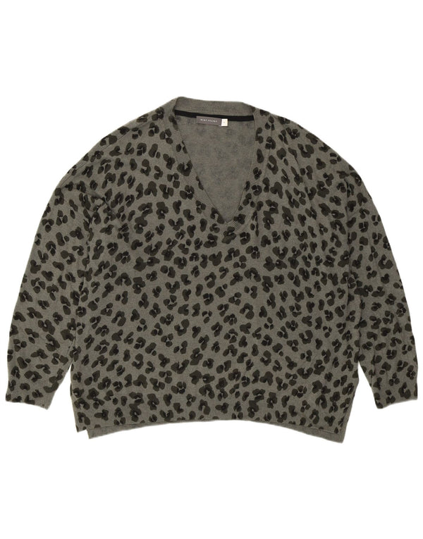 Γυναικείο πουλόβερ με λαιμόκοψη MINT VELVET UK 18 XL Γκρι Animal Print