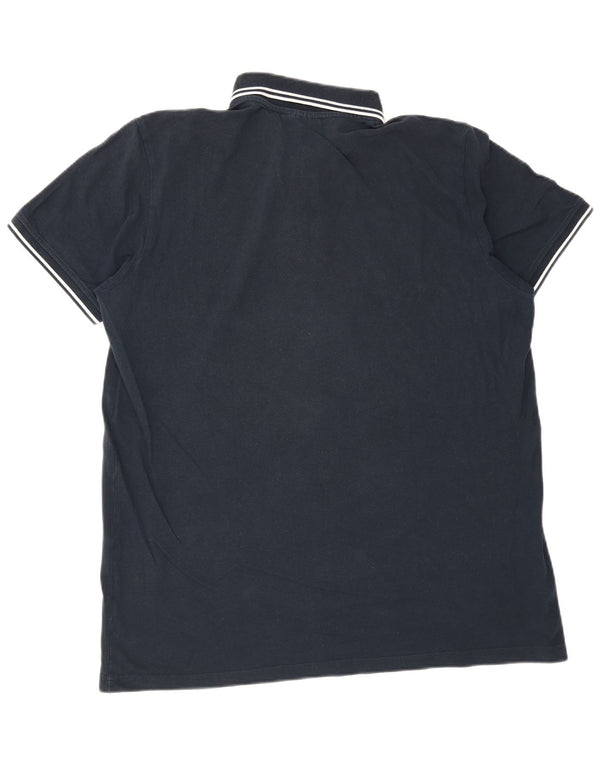 Ανδρικό μπλουζάκι πόλο Kappa 2XL Navy Blue ριγέ βαμβακερό