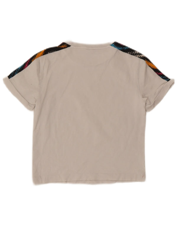 Γυναικείο γραφικό μπλουζάκι Puma Crop Top UK 8 Small White Colourblock