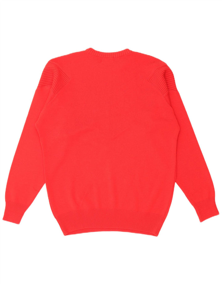 PAUL & SHARK Ανδρικό Yachting Crew Jumper πουλόβερ με μεσαίο κόκκινο παρθένο μαλλί