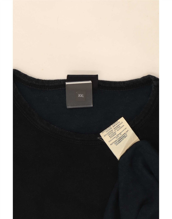 Trussardi Jeans Ανδρικό τοπ μακρυμάνικο 2XL μαύρη βισκόζη