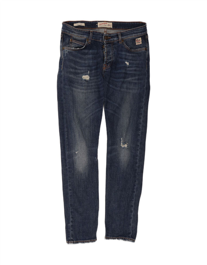 ROY ROGERS Mens Distressed Slim Jeans W31 L31 Blue Cotton Vintage Roy Rogers and Second-Hand Roy Rogers from Messina Hembry 