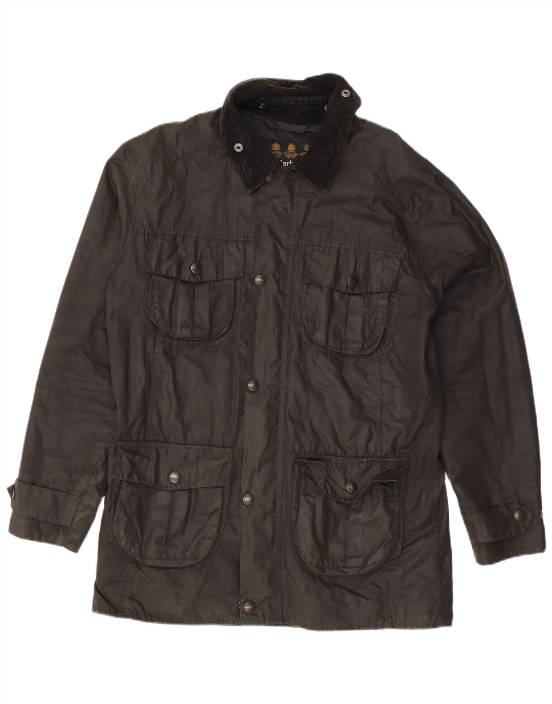 Ανδρικό κερωμένο βαμβακερό μπουφάν Barbour UK 40 Large Black