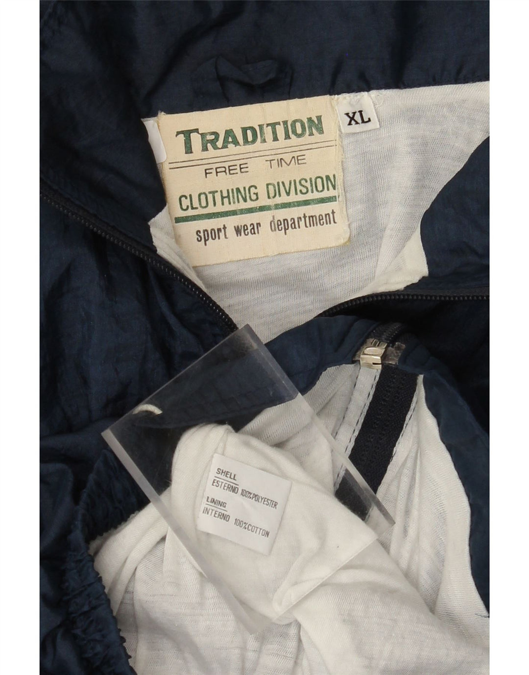 Ανδρική φόρμα VINTAGE Top Jacket XL Navy Blue Colorblock Polyester