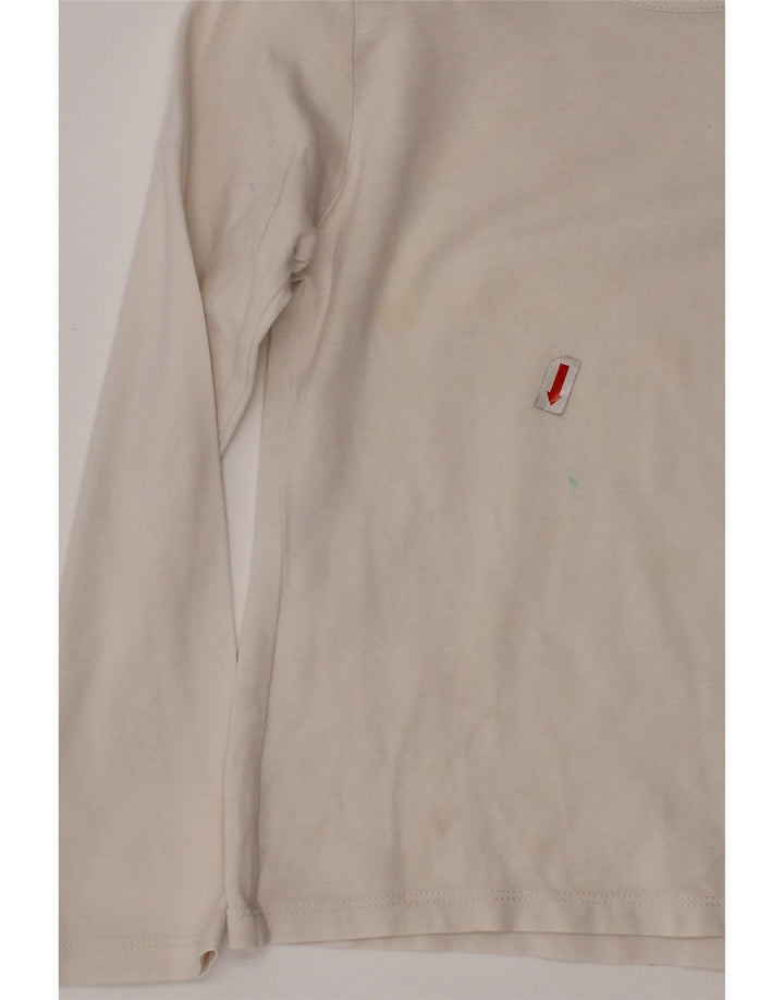 BURBERRY Girls Top Μακρυμάνικο 5-6 ετών Λευκό Check