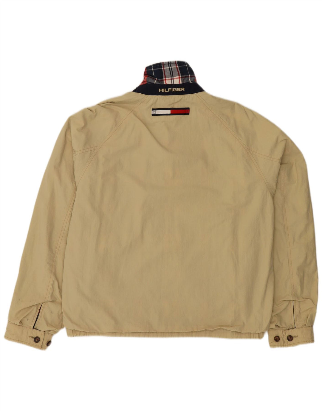 TOMMY HILFIGER Ανδρικό αναστρέψιμο μπουφάν UK 38 Medium Navy Blue Check Nylon