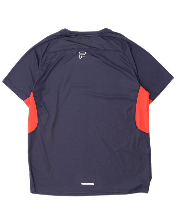 Ανδρικό γραφικό T-Shirt Fila Top XL Navy Blue Colourblock