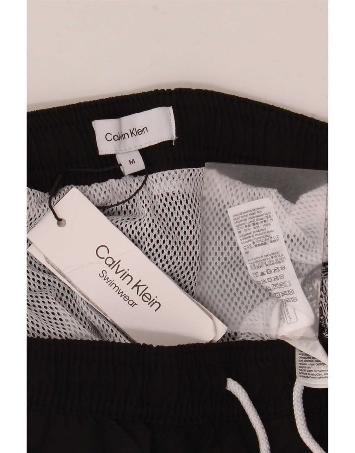 Γραφικό ανδρικό σορτς κολύμβησης Calvin Klein, μεσαίο μαύρο πολυεστέρα