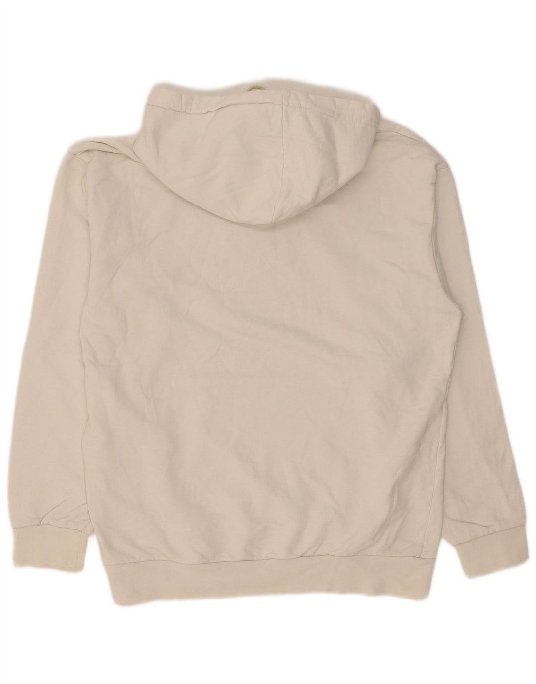 Zara Ανδρικό Hoodie Jumper Μεσαίο λευκό βαμβακερό