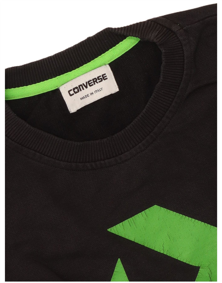Ανδρικό γραφικό φούτερ Converse Jumper Large Μαύρο