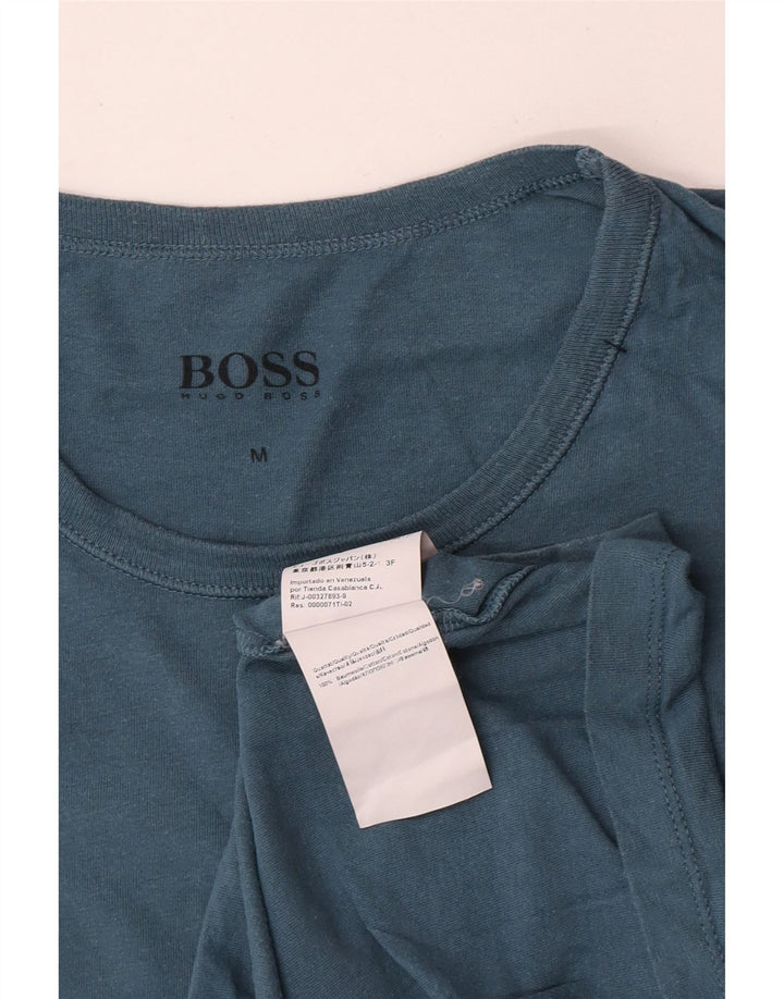 Ανδρικό T-Shirt Hugo Boss Top από μεσαίο μπλε βαμβακερό