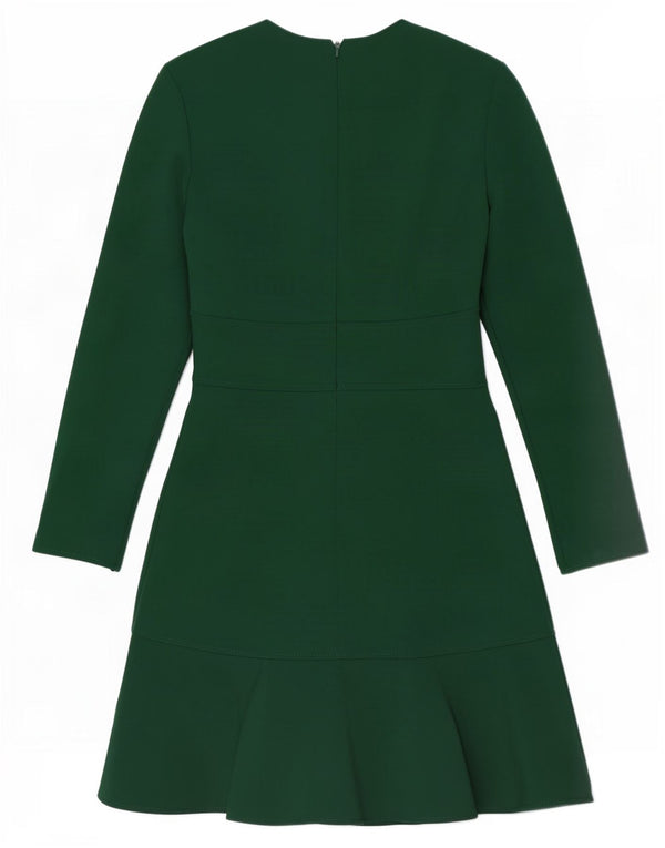 Zara Γυναικείο μακρυμάνικο φόρεμα A-Line UK 10 Small Green Polyester