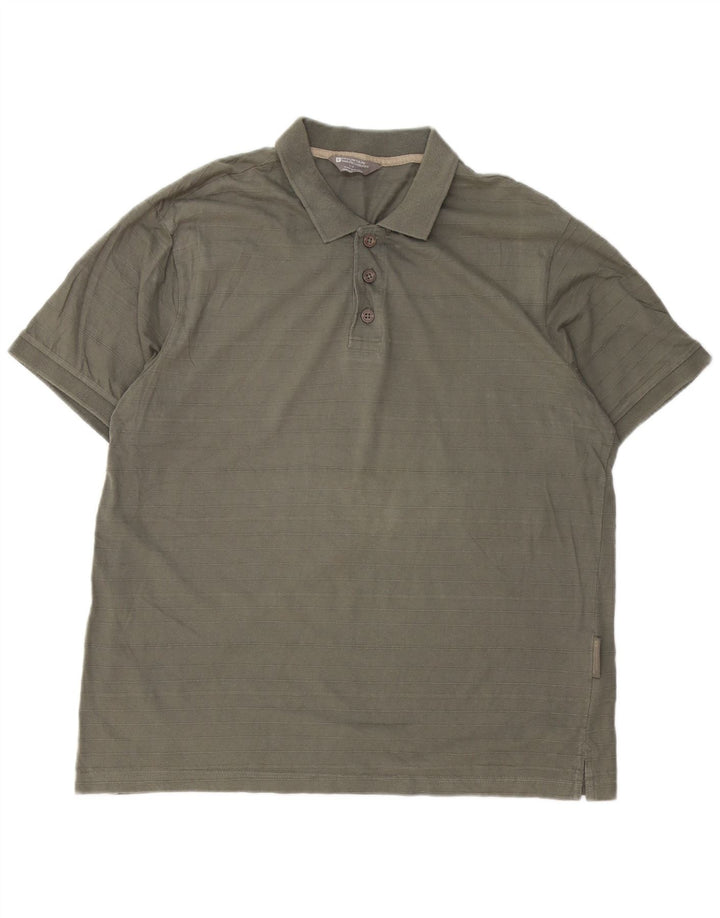 Mountain Warehouse Ανδρικό Πόλο Μπλουζάκι Μεγάλο Χακί Βαμβακερό