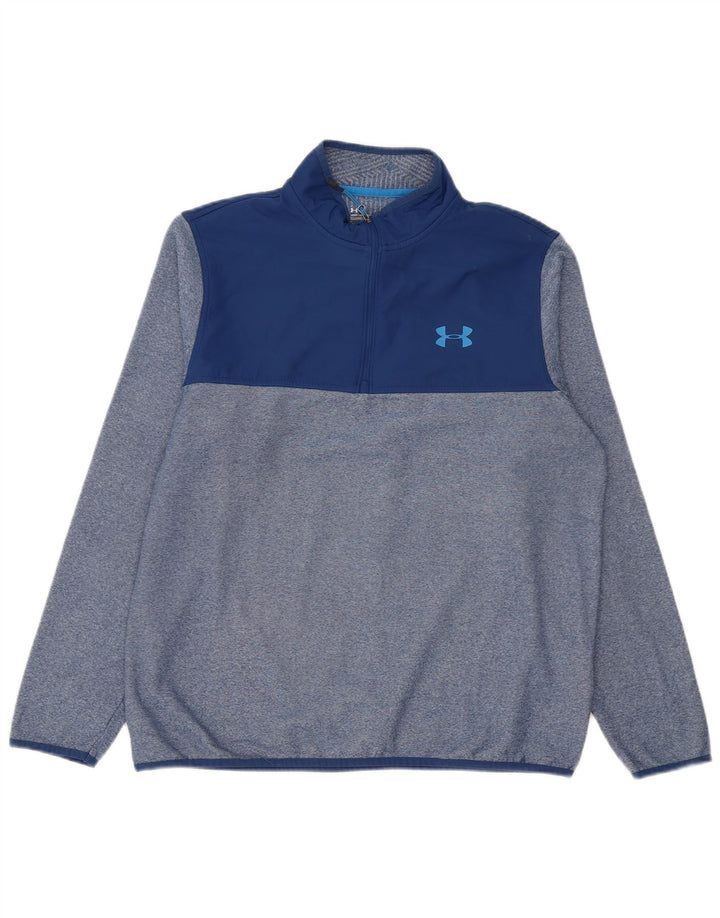 Under Armour Ανδρική φόρμα πουλόβερ Cold Gear Top Large Blue ριγέ