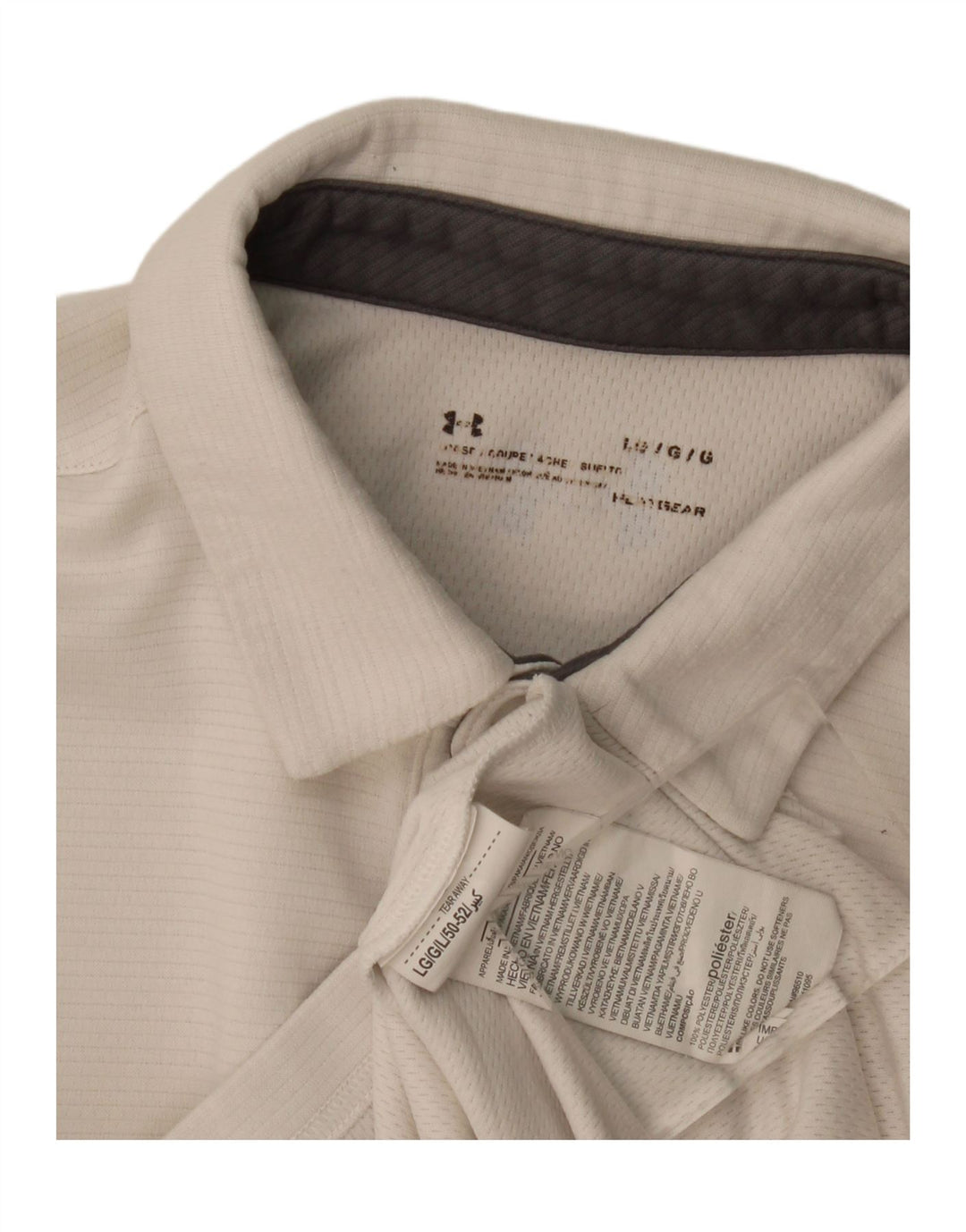 Under Armour Ανδρικό πουκάμισο Polo Large White Polyester Sports