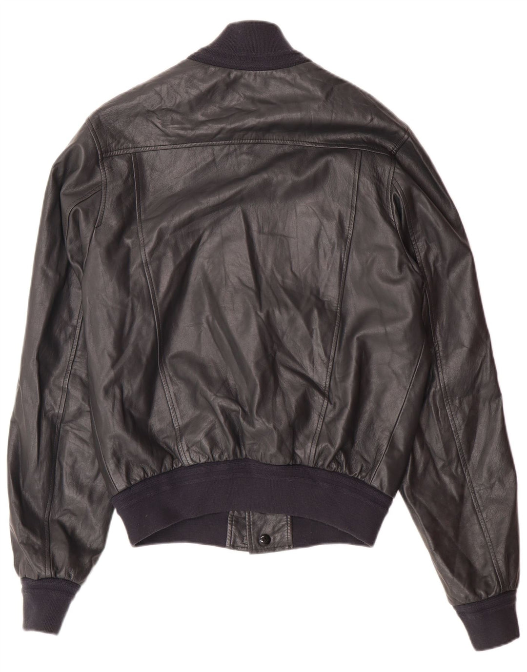 Vintage Ανδρικό Δερμάτινο Bomber Jacket UK 36 Small Grey Leather