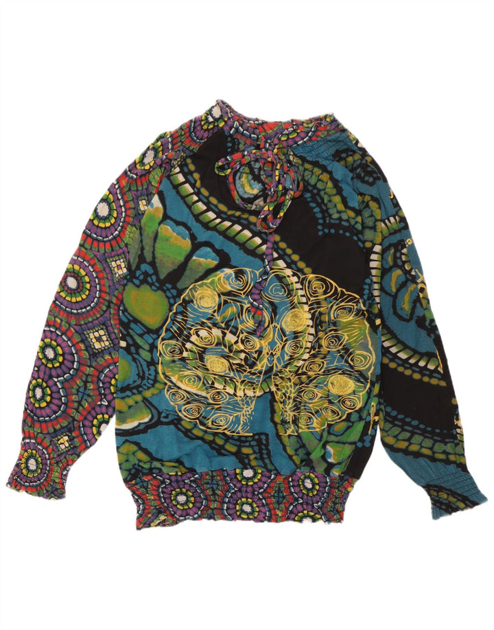 Desigual Γυναικεία Abstract Pattern Μπλούζα Top UK 14 Medium πολύχρωμη