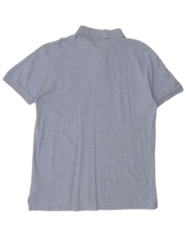 POLO RALPH LAUREN Ανδρικό μπλουζάκι πόλο με λεπτή εφαρμογή, μεγάλο μπλε βαμβακερό