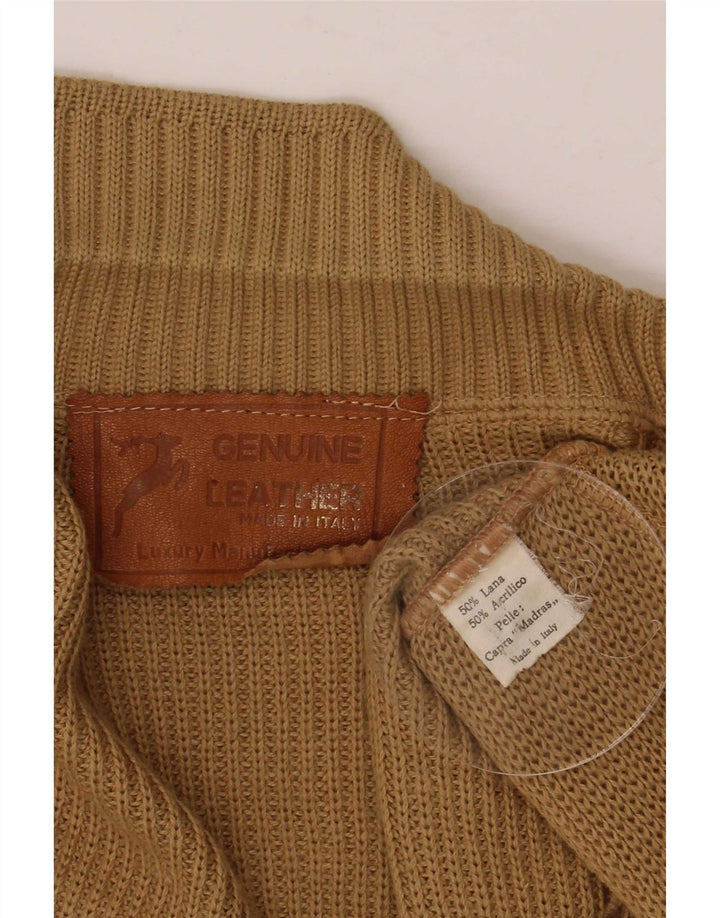Ανδρική ζακέτα Vintage Μαλλί μεσαίου καφέ