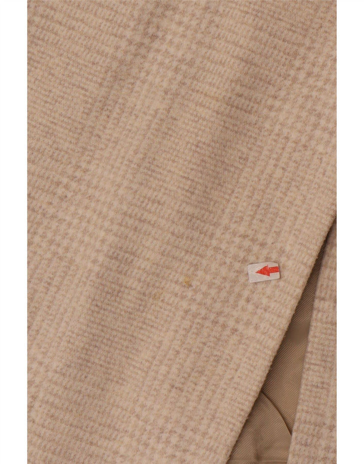 Zara Γυναικείο Oversized Πανωφόρι UK 10 Small Beige Houndstooth