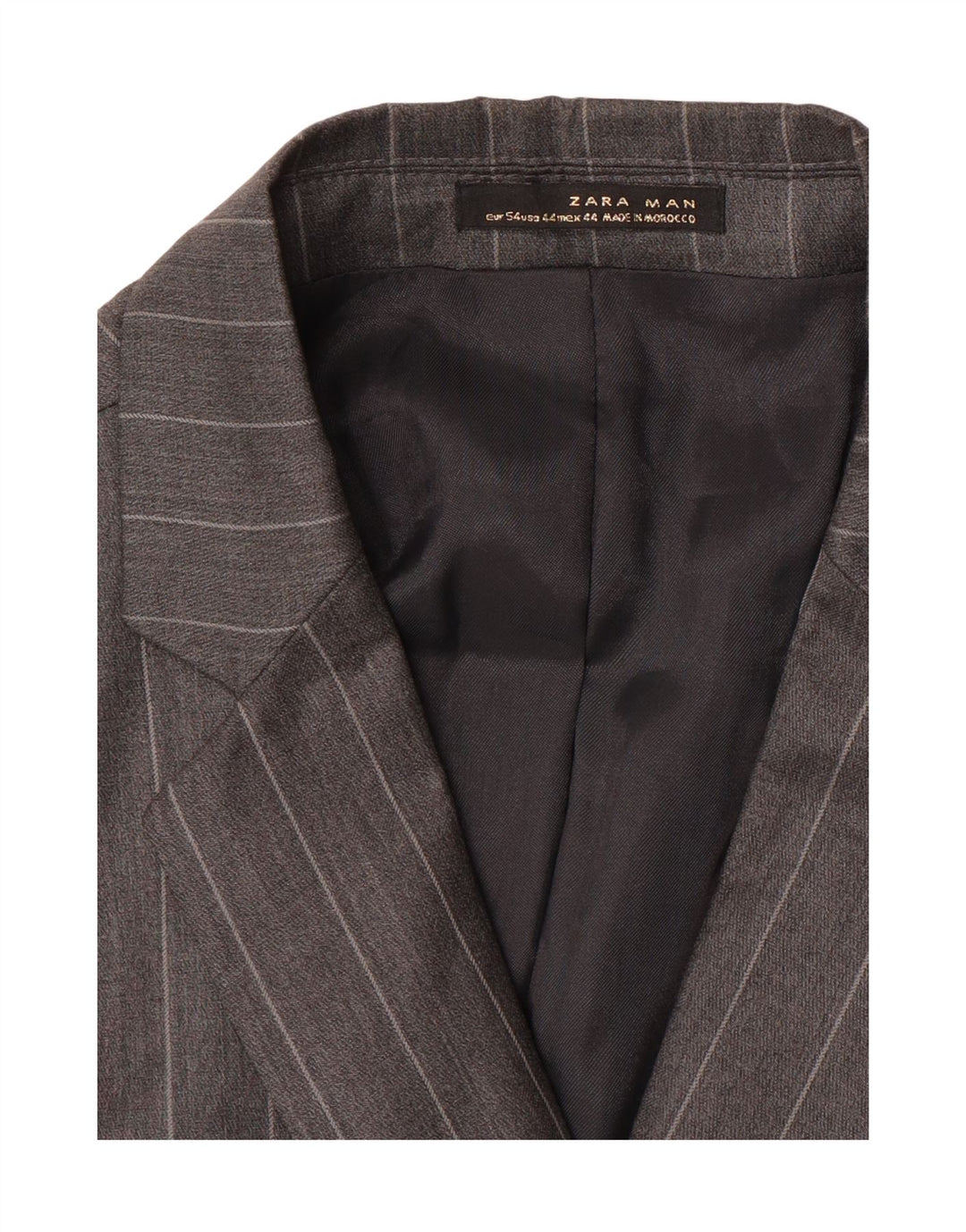 Zara Ανδρικό τζάκετ μπλέιζερ με 1 κουμπί EU 54 XL Γκρι ριγέ