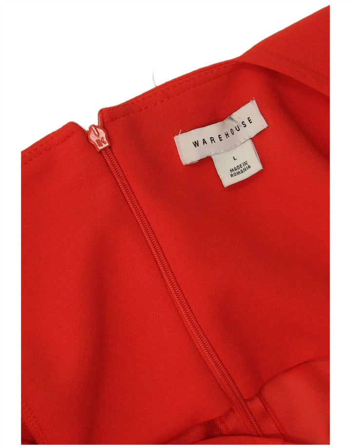 Warehouse γυναικεία αμάνικη φόρμα UK 16 Large Red Polyester