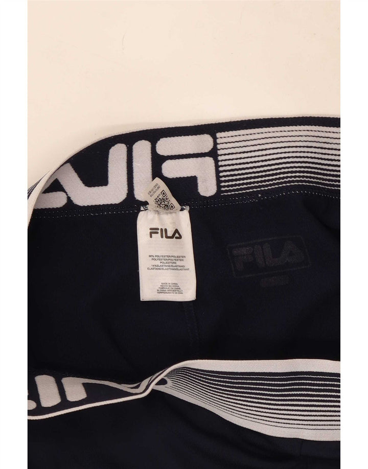 Fila Γυναικείο Γραφικό Κολάν UK 14 Medium Navy Blue Colorblock Πολυεστέρας
