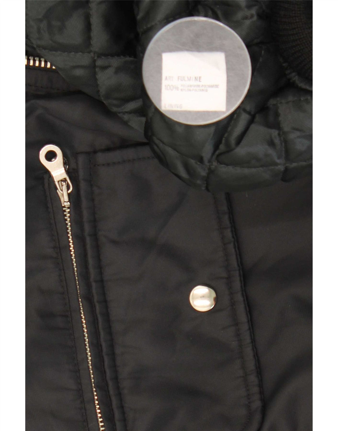 Swish Womens Crop Bomber Jacket IT 42 Medium Black Polyamide