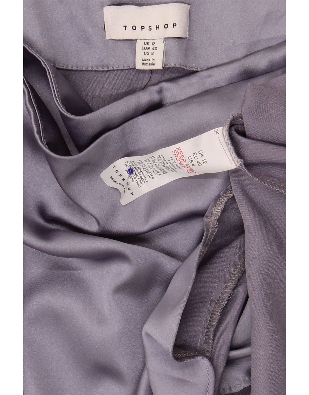 Topshop Γυναικεία Mini Wrap Φούστα UK 12 Medium W30 Purple Polyester