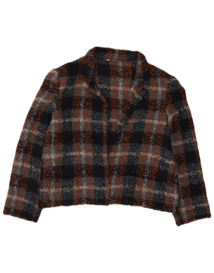 Vintage Γυναικείο Ανοιχτό Μπουφάν Bolero IT 48 XL Πολύχρωμο μαλλί καρέ