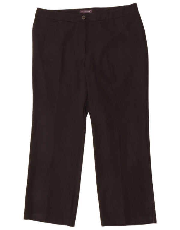 Marks & Spencer Γυναικείο ίσιο casual παντελόνι UK 18 XL W38 L30 μαύρο