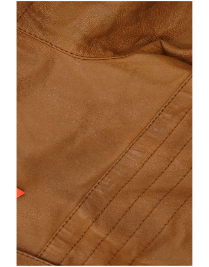 Vintage Γυναικείο Δερμάτινο Μπουφάν IT 44 Δερμάτινο Μεσαίο Καφέ