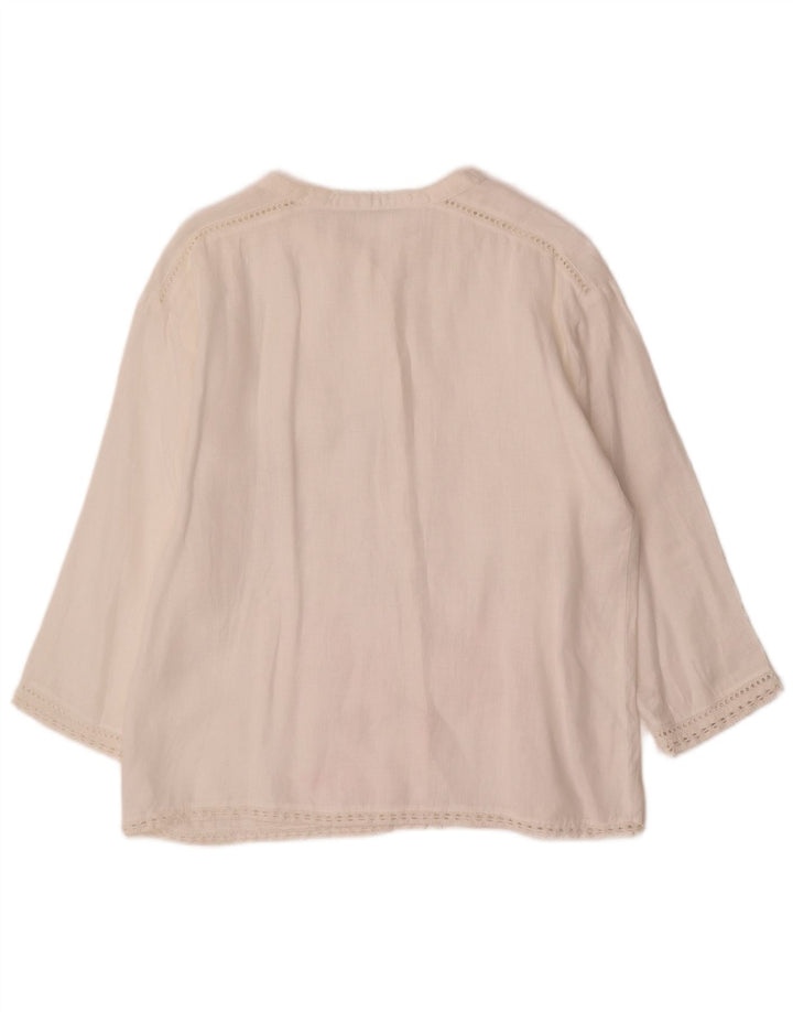 Zara Γυναικείο πουκάμισο Μπλούζα UK 18 XL Λευκό