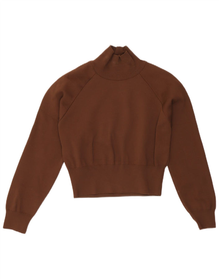 Zara Γυναικείο πουλόβερ με λαιμόκοψη χελώνας UK 10 Small Brown