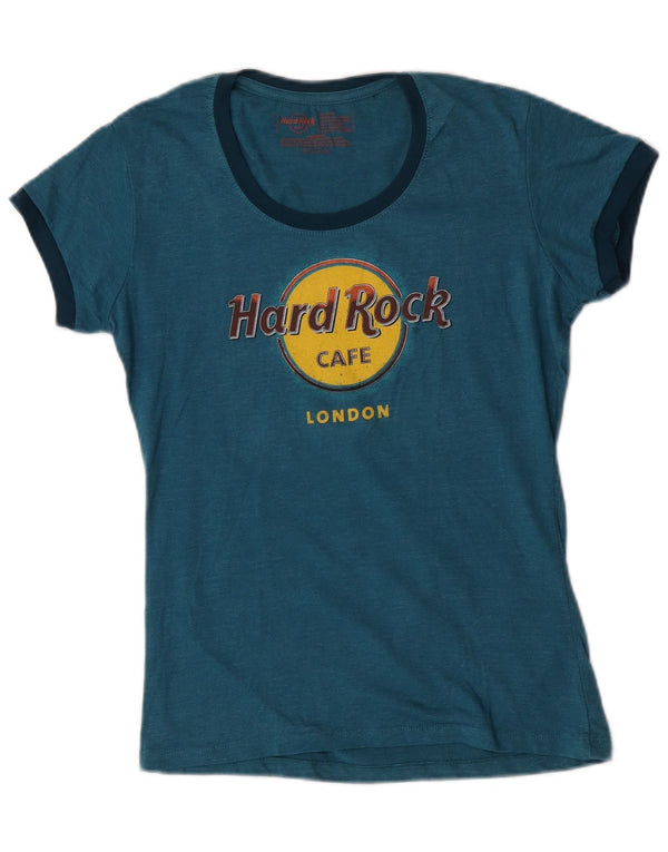Hard Rock Cafe Girls London Graphic T-Shirt Top 15-16 Years Medium Blue